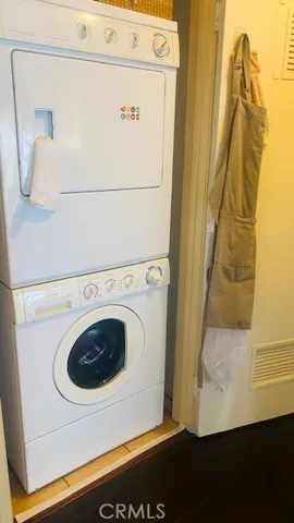 laundry machines in closet