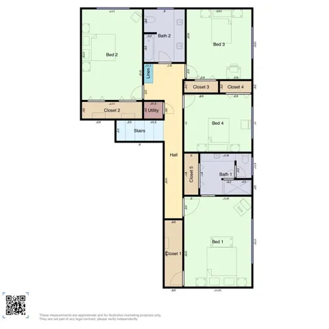 Upstairs floorplan