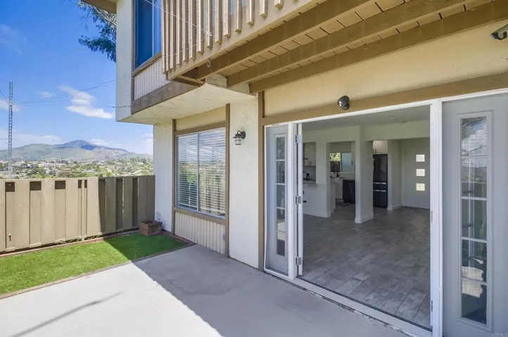 patio with views off the living area