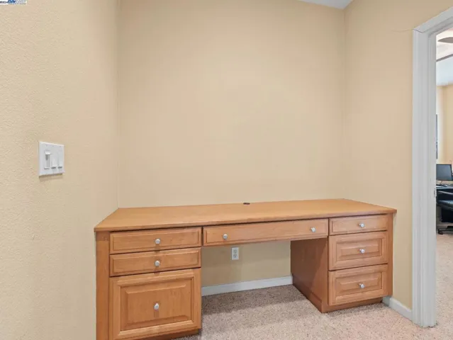 upstairs built in desk / office area