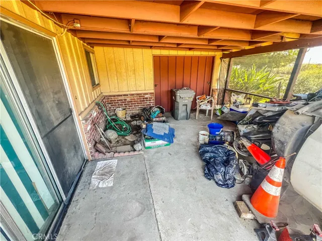 Front Carport to garage door