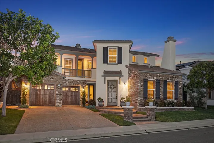 Front of home at twilight