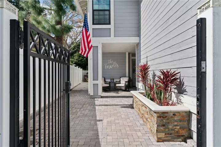 Enter the front gate into the front court yard