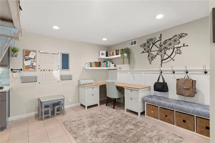 Front office space by the kitchen