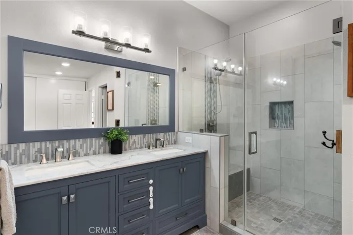 Primary bathroom, upgraded and spacious