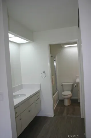 Bath has access from bedroom and hall