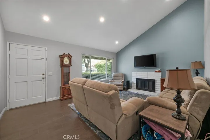 Living Room with High Ceilings
