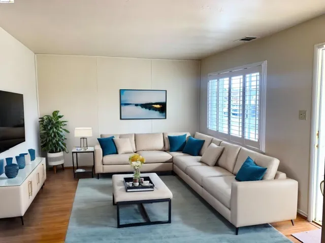 Virtually staged Living Room