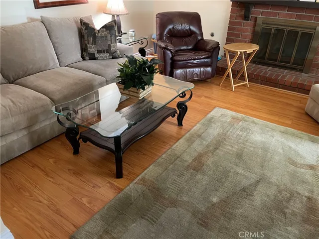 Large formal living room with gas fireplace