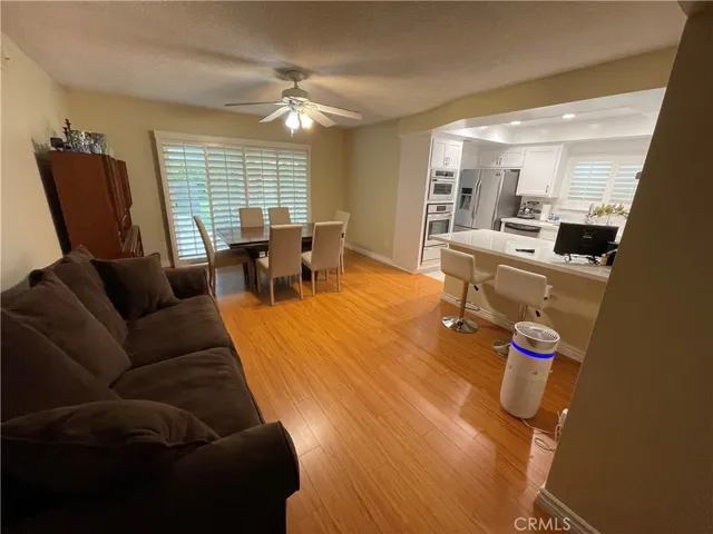 Family room with breakfast bar
