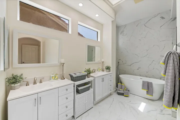 Wall of Tile Flows Onto Floor