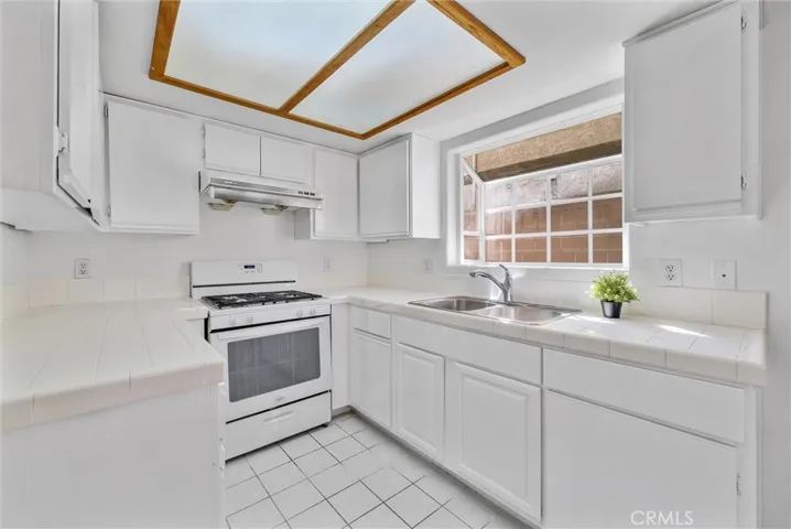 wide window in the kitchen