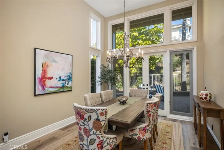 Formal dining with loads of natural light