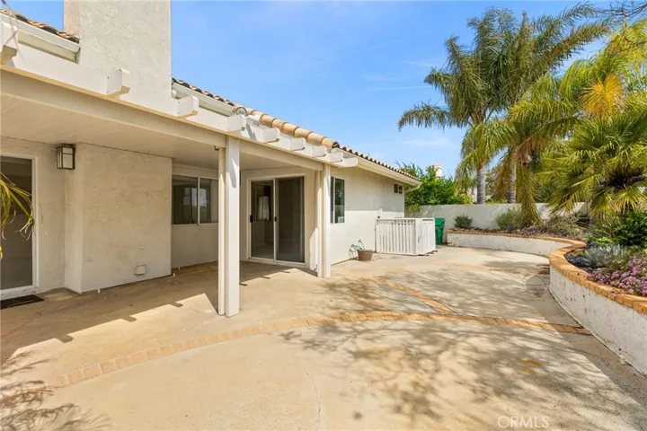 Patio cover on the east side of home
