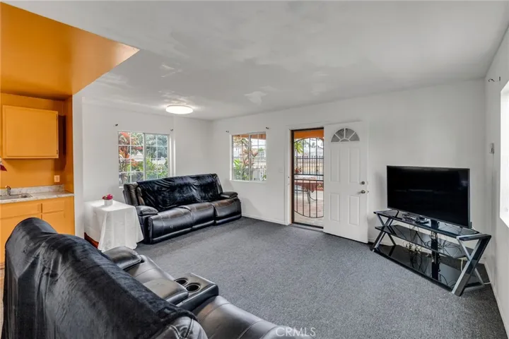 Living room and dining area