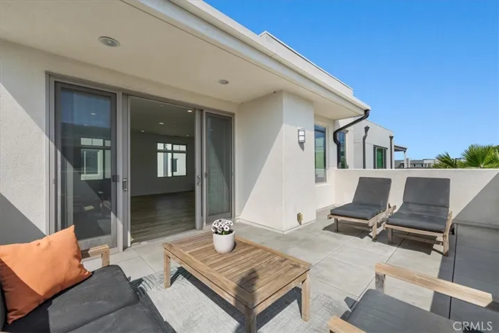 Deck extending from the media room.