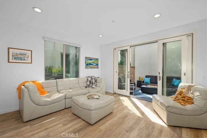 Living room extending to patio