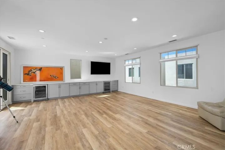 Large media, family play-room, office.