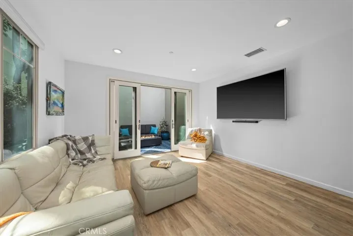 Living room extending to patio