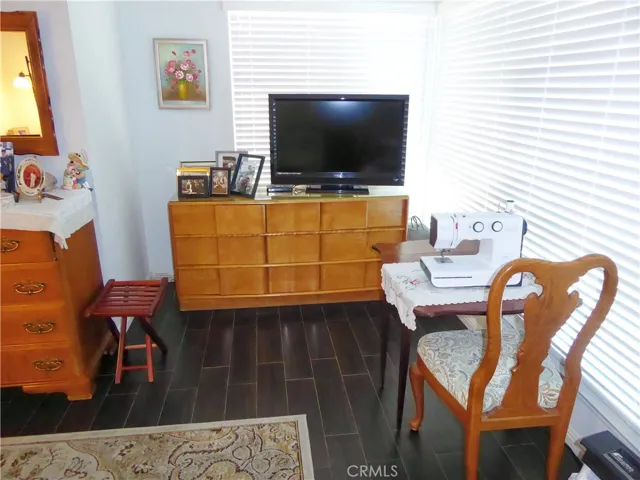 Master Bedroom inlet for TV & Sewing area.