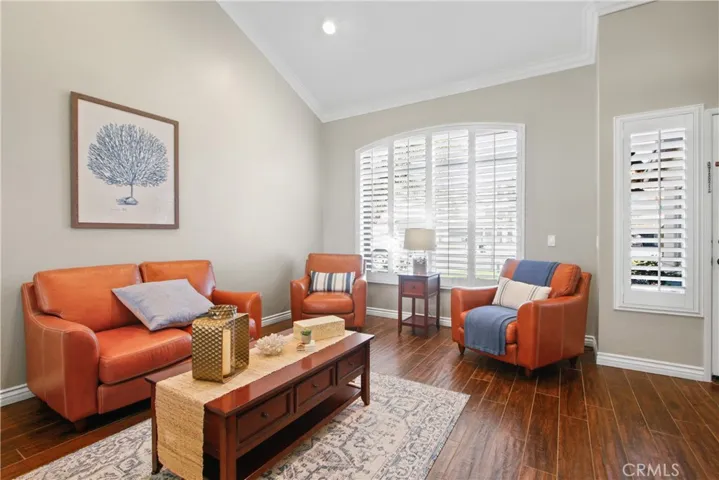 Plantation shutters on every window.