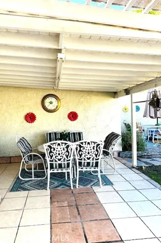 Covered and Tiled Patio
