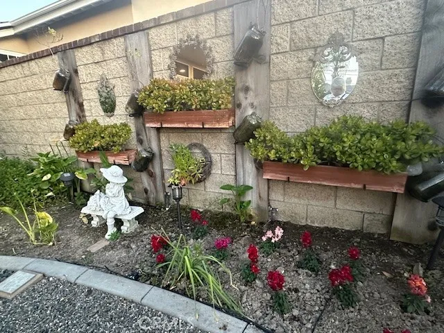 Truly a wall garden to enjoy and grow herbs and bulbs that bloom every year