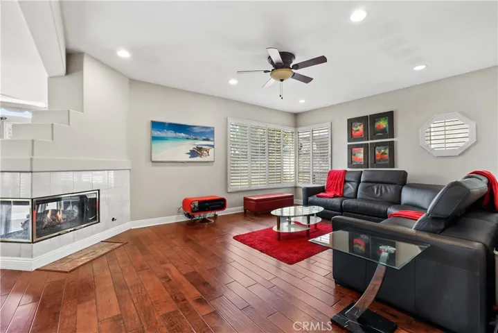 Manufactured Wood Flooring accents the Large Family Room area