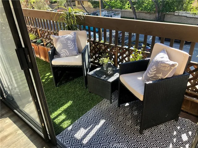 Private, covered patio