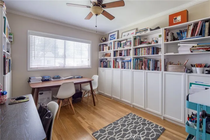 Built in storage being use for home schooling, not included