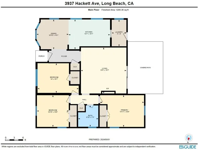 Dine overlooking the front and relax in the living room overlooking the back