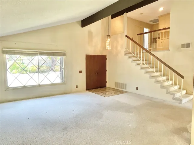Living room and entry.