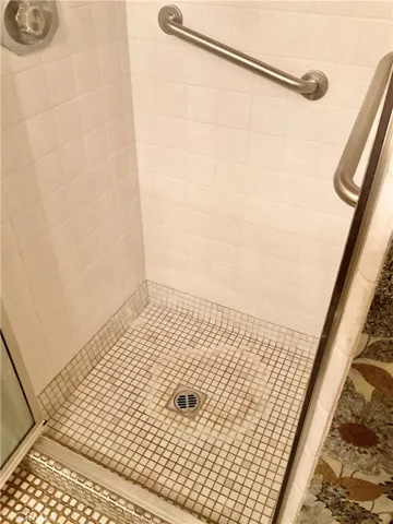 Shower in downstairs bathroom