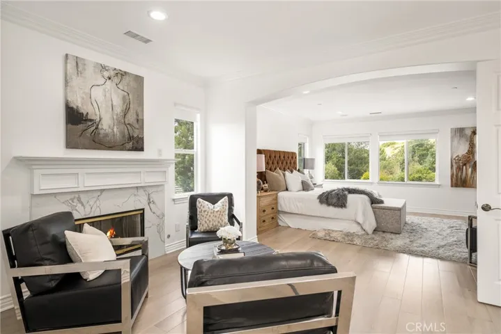 Master Bedroom Living Area/ fireplace