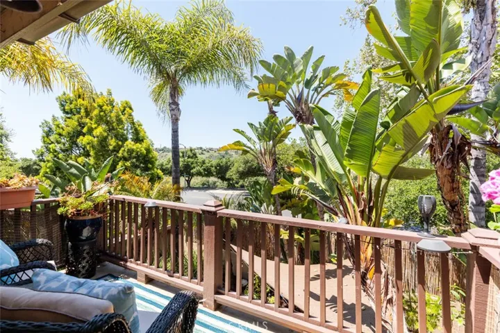 Balcony with a canyon view off of the master suite.