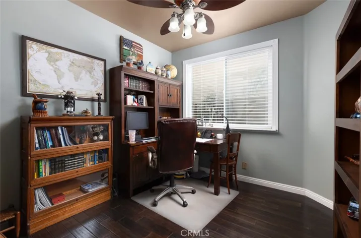 Off the living room is a main floor bedroom (currently being used as an office).
