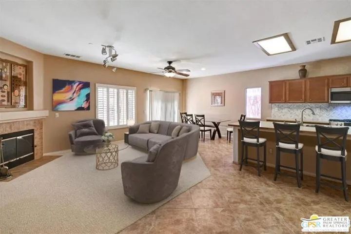 Open Living Dining and Kitchen