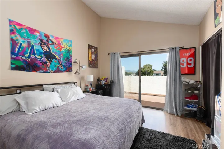 bedroom with balcony