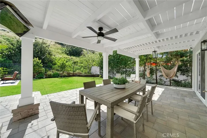 Downstairs covered patio