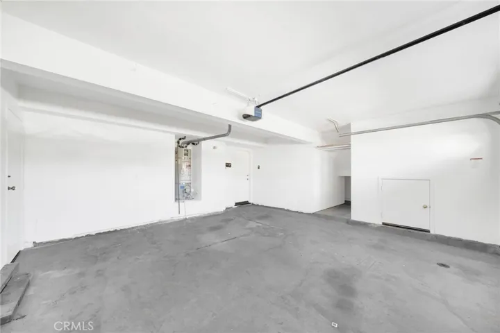 Large finished garage with storage