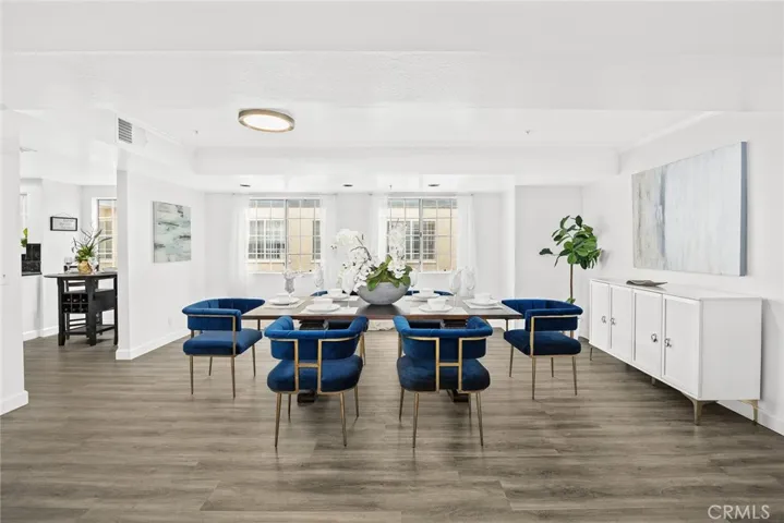 Spacious and bright dining area can accommodate many guests