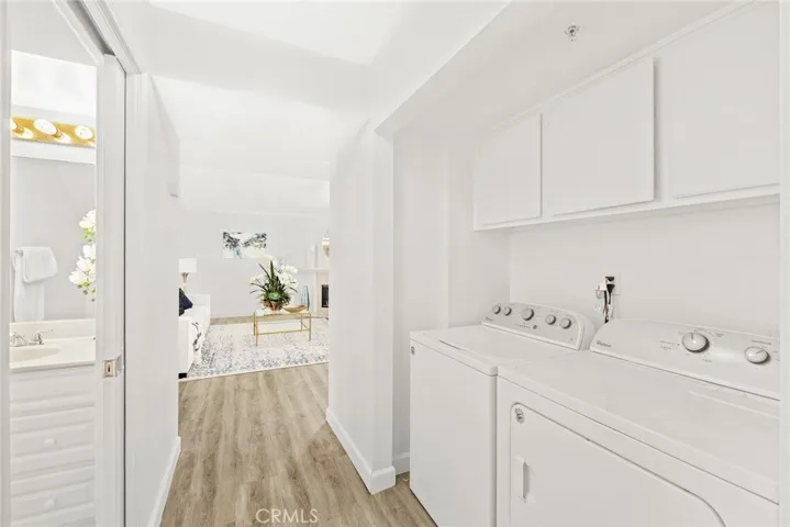 Hallway with the laundry area on 1st floor