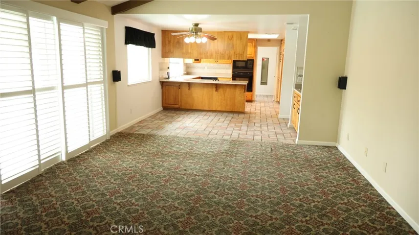 Family room and kitchen