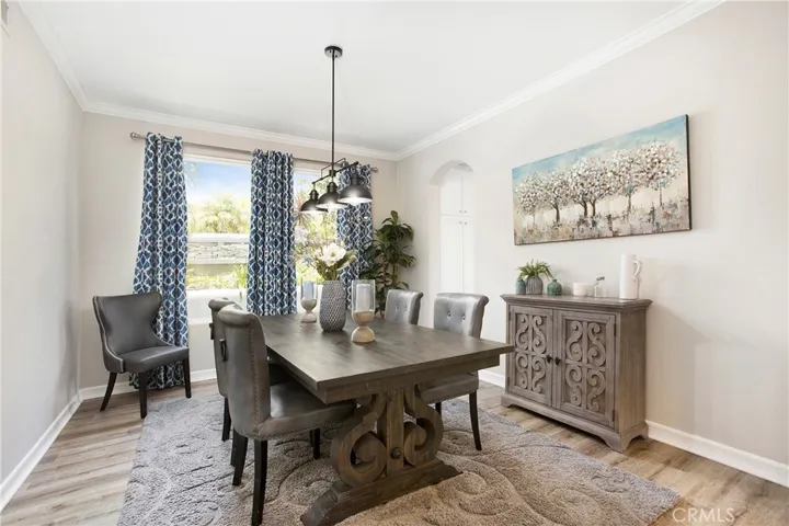 Separate Dining Room looking out at the sparkling waterfall