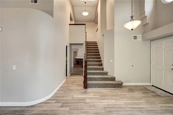 View of Stairs from Living Room