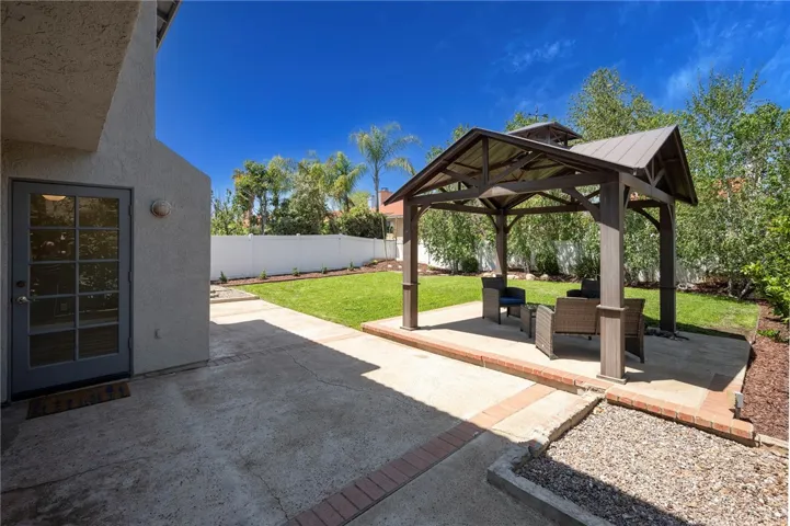 Large patio in back yard
