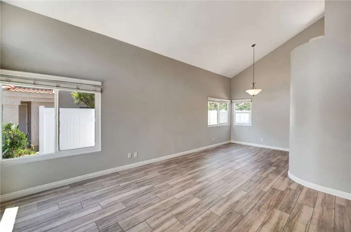 View toward living and dining rooms from front entry