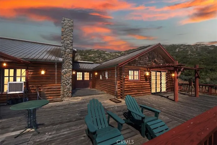 Rear Patio Deck Twilight View