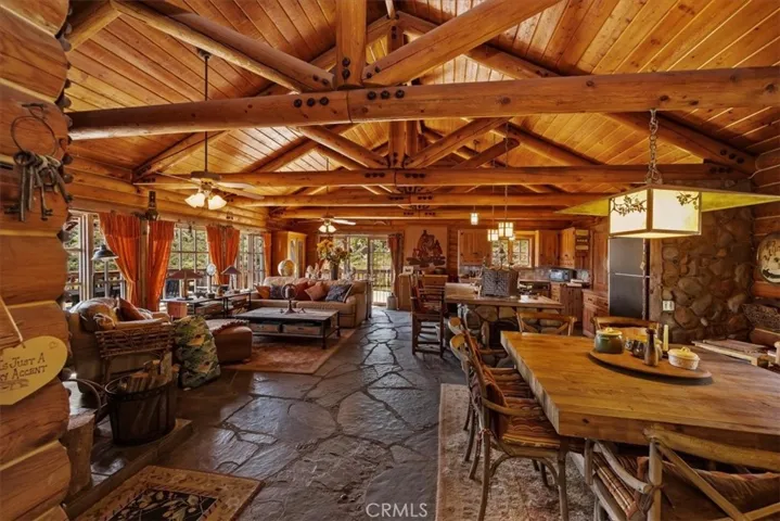 Living Room, Dining Room & Kitchen