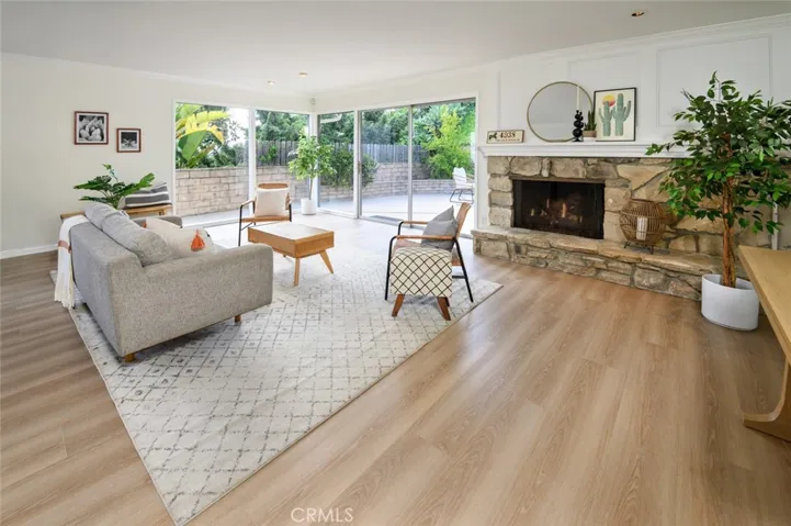 Raised Hearth Fireplace for Evening Gathering
